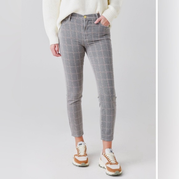 Frame Denim Denim - ✨FRAME✨ NWT Le High Skinny Cropped Jeans Size 24 Window Pane Plaid XS-Small